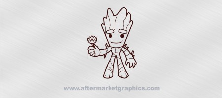 Groot with Flower Decal